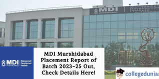 MDI Murshidabad Placement Report of Batch 2023-25 Out, Check Details Here!